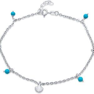 Nautical Stardust Dangle Charm Conch Seashell Anklet Ankle Bracelet For Women .9